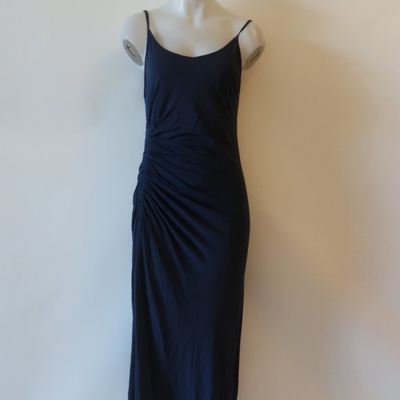 Womens A.L.C. Blue Strappy Ruched Maxi Dress M * - Picture 1 of 11